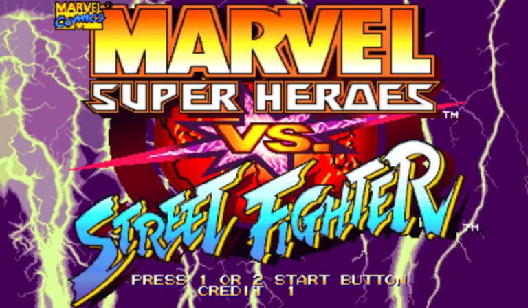 Marvel Super Heroes Vs. Street Fighter (Brazil 970625) Title Screen